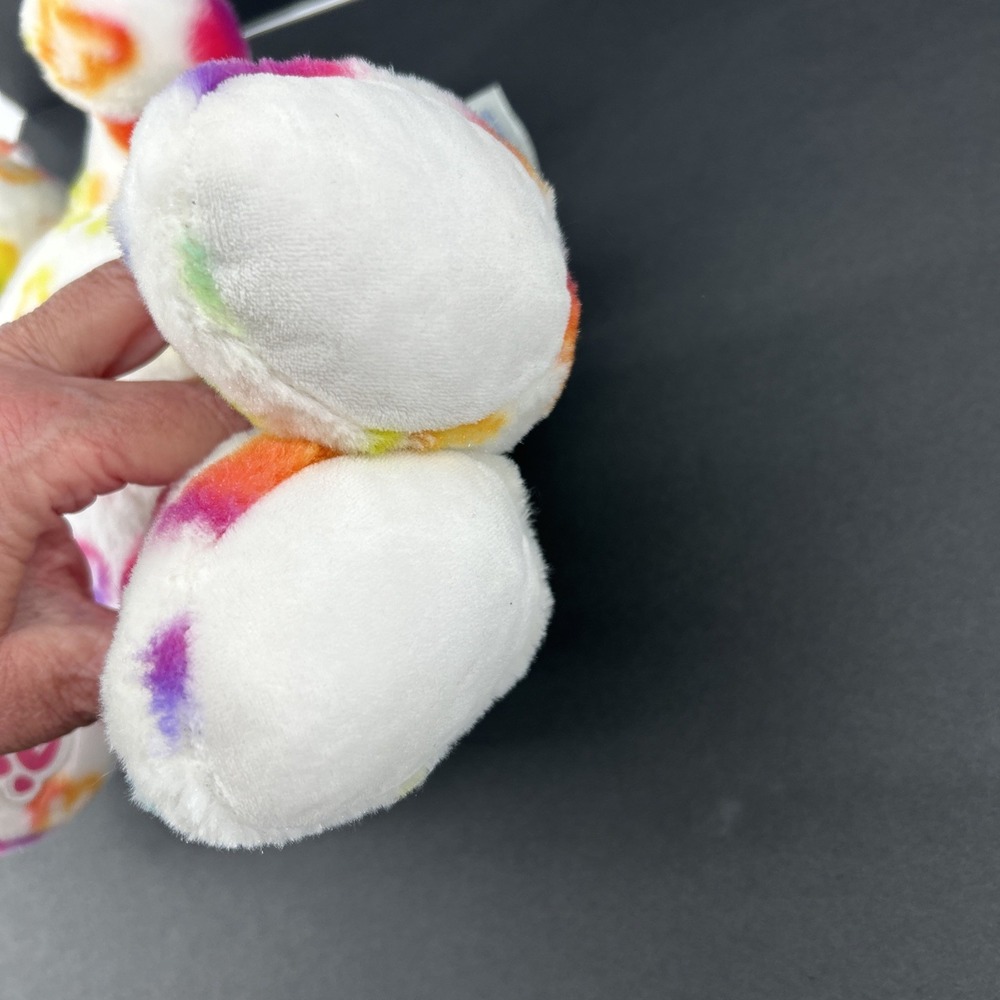 Build A Bear Plush Rainbow Hearts White Multi Color Large 16" Plush Retired - Picture 4 of 9